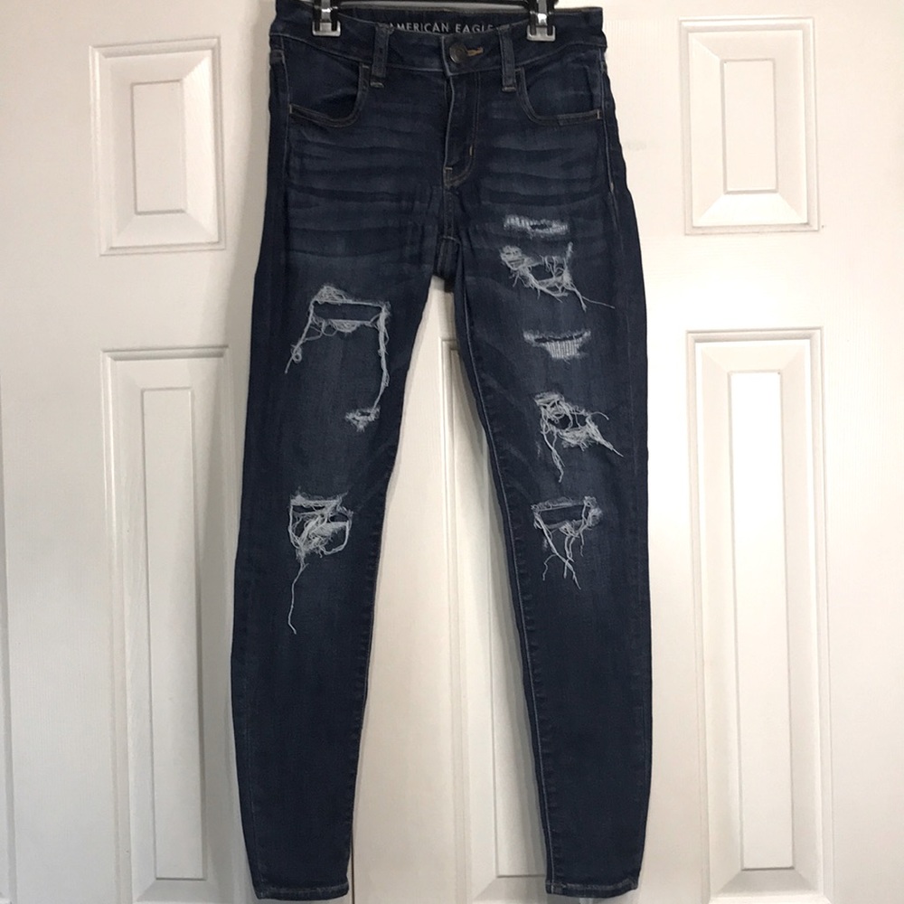 American Eagle Blue Ripped Jeans